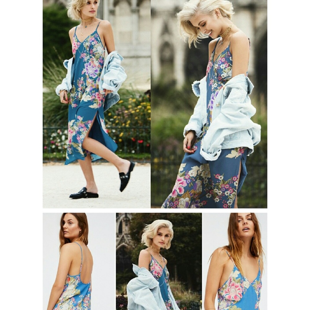 Spell blue skies slip dress